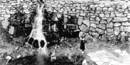 The rock wall and water fall taken in this 1930s photo are the same you see today when you visit the Oregon Caves chateau.